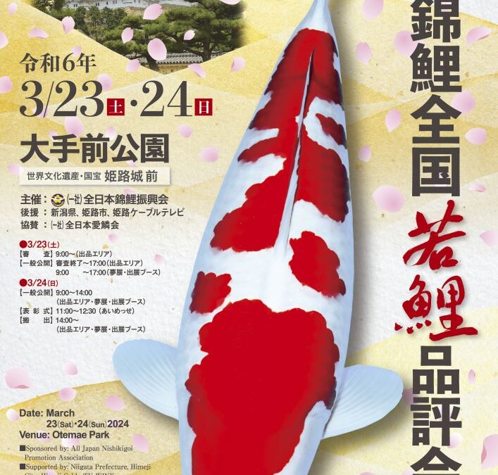 40th All Japan Young Koi Show will be held on March 23 and 24